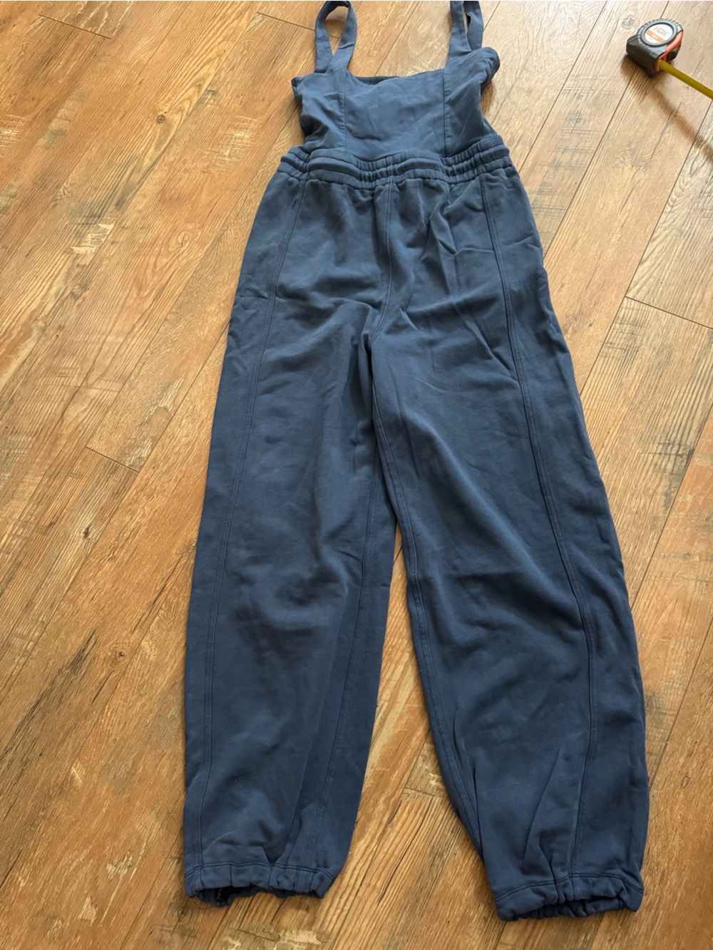 New Free people FP movement Navy Blue Jumpsuit with Drawstring Waist size XS - Picture 10 of 13